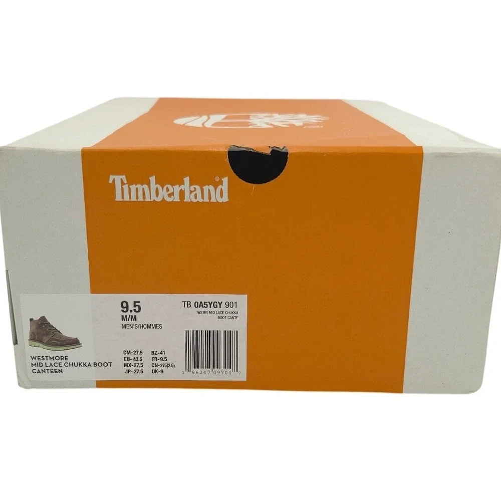 Timberland Westmore Chukka Boots Mens 9.5M Brown Suede Mid Lace TB0A5YGY901 NEW